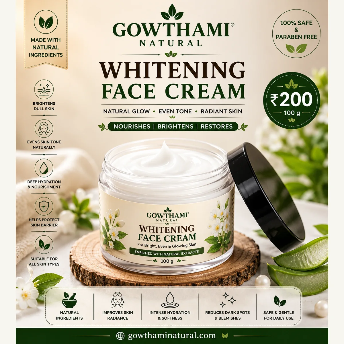 Whitening Face Cream by Gowthami Natural
